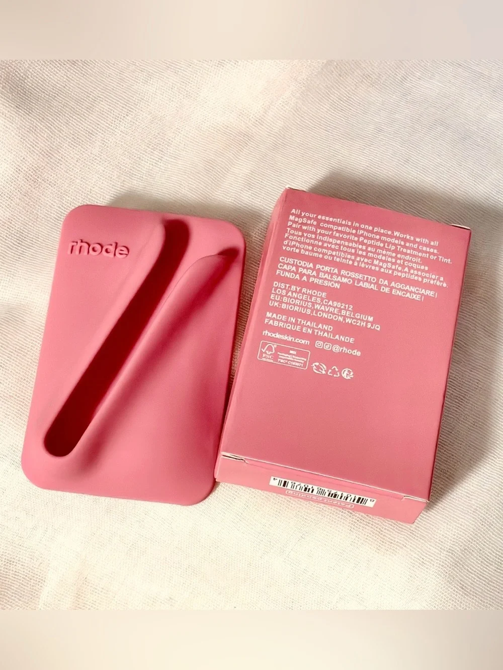 Rhode Limited Edition MagSafe Silicone Snap-On Lip Case Sweet Pea Pink NIB